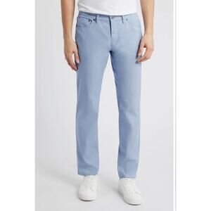 Brax Mens Feel Good Pants Chuck C Straight 42x34 Chambray Blue Preppy academia